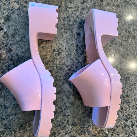 Asos light pink jelly block heel mules 41 - Picture 8 of 8